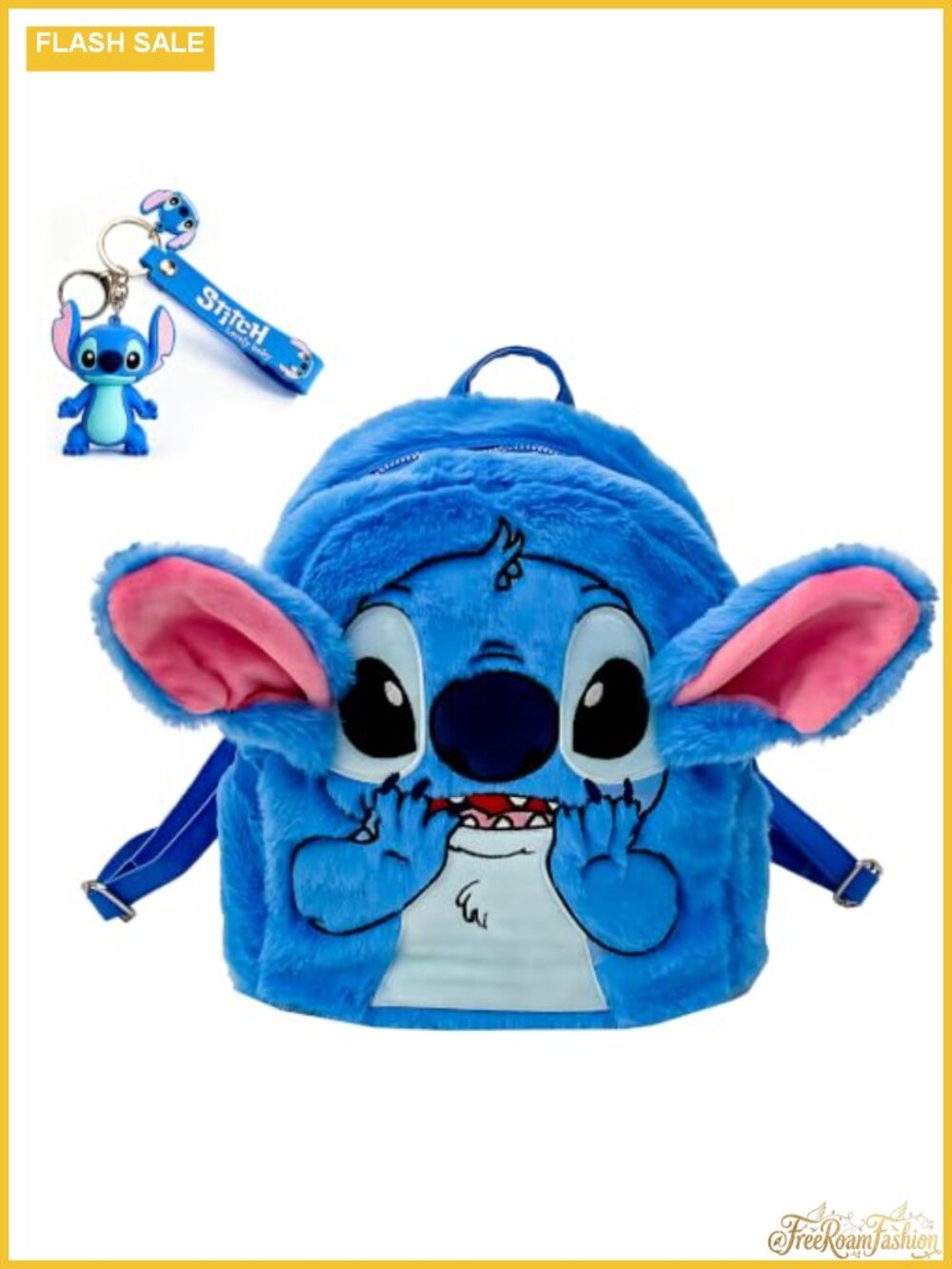 Cute Alien Backpack Set with Charm, Soft Fluffy Fuzzy Daypack, Cartoon Casual